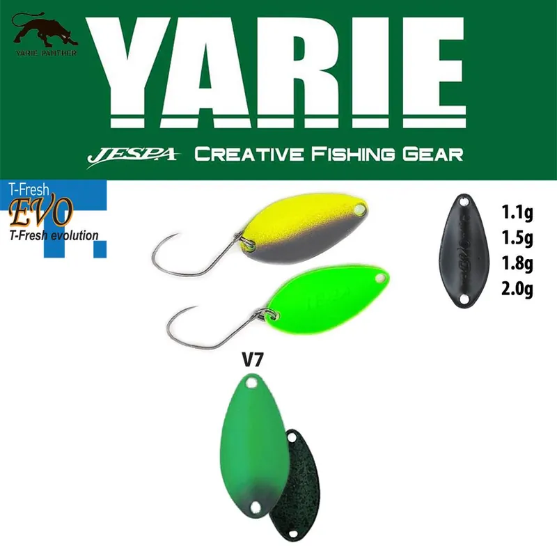 Betrouwbaar Yarie Jespa Yarie 710T T-Fresh Evo 1.5g V7 Olive Mint támolygó villantó