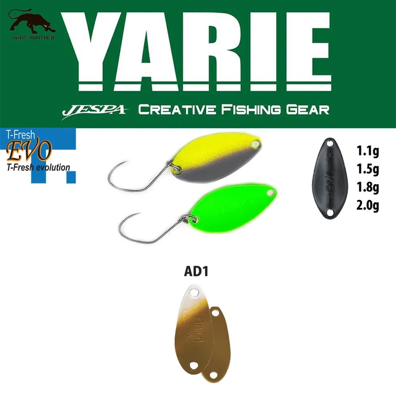 Yarie Jespa Yarie 710T T-Fresh Evo 1.1g Ad1 Kaschyan támolygó villantó Rechtstreeks Van De Fabrikant
