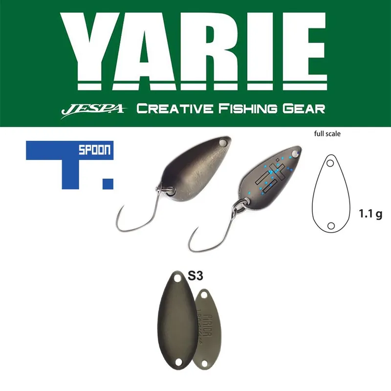 Yarie Jespa Yarie 706 T-Spoon 1.1g S3 Decayed Leaf támolygó villantó Nu Kopen