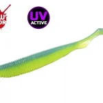 Alleen Vandaag Molix RA Shad 3.8" / 686 - UV Electric Blue Chart gumihal