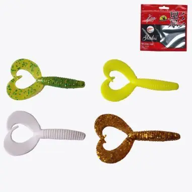 Voordeelprijs Frenetic TWISTER KÉTFARKÚ, Fehér, 7cm, 5db/csomag gumihal
