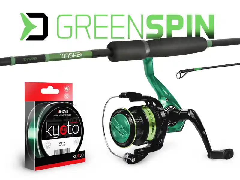 Premium Delphin GreenSPIN Pergető szett (240cm/30g + 3T + 0,264mm)