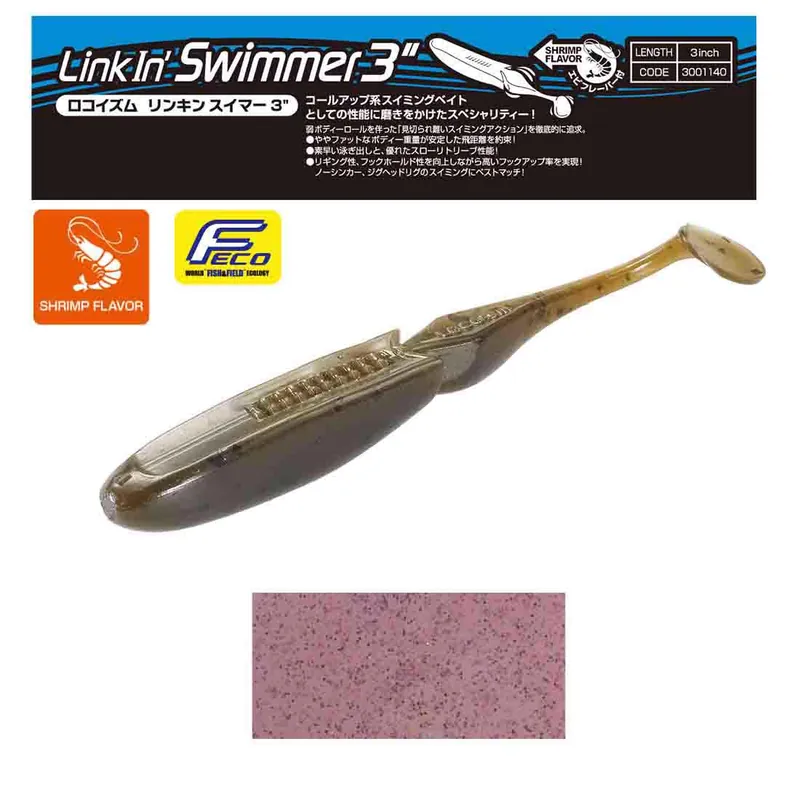 Snelle Levering Tiemco Linkin Swimmer 3" 7.6cm Color 169 gumihal