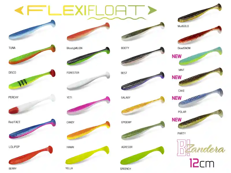 DuoPACK BOX Delphin ZANDERA FlexiFLOAT UVs / 6x 5db 12cm/PARTY gumihal Flitsaanbieding