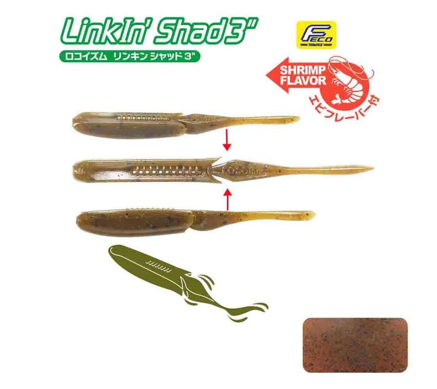 Rechtstreeks Van De Fabrikant Tiemco Linkin Shad 5" 12.5cm Color 102 gumihal