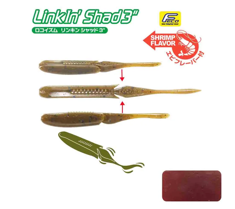 Laatste Versie Tiemco Linkin Shad 5" 12.5cm Color 004 gumihal