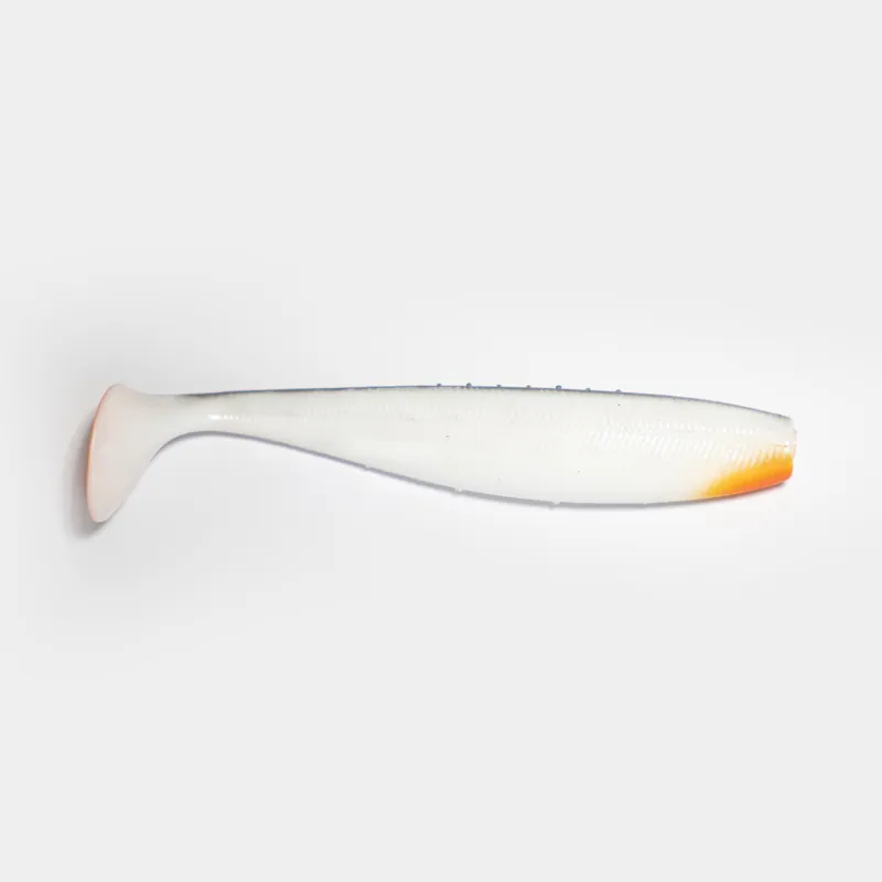 Direct Beschikbaar Reiva Flat Minnow Shad by Jadabo 12,5 cm W&B gumihal