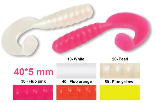 Trabucco Slurp Bait Falcetto Shad-Tail Fluo pink 20 db lágygumi csali Voordeelprijs