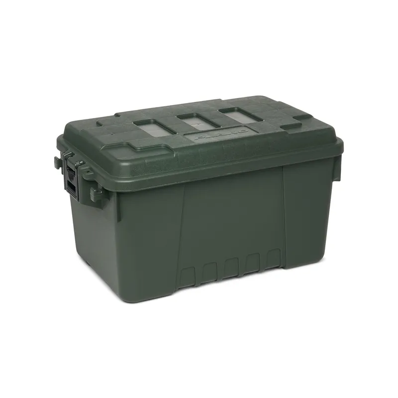 Snelle Levering Plano Sportsman‘s Trunks 61x38,1x33cm, (Int. dim 50,8x30,5x29,2cm), Olive Drap horgászláda