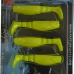 Laatste Kans Rapture Slugger Shad Set 75 Neon Yellow 4+2db/csg, műcsali szett
