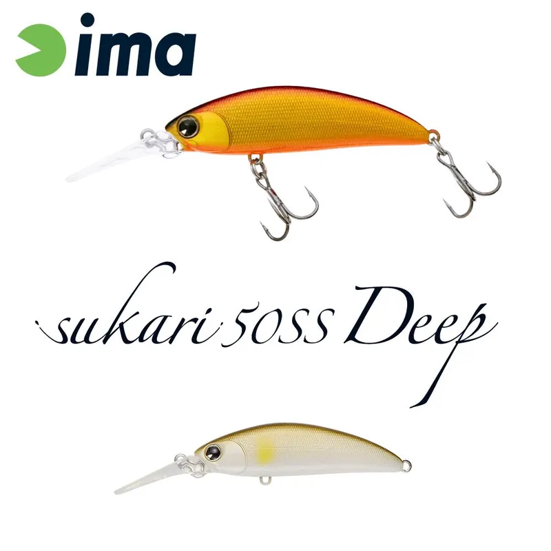 Ima Sukari 50Ss Deep 50mm 5g 117 Pearl Ayu wobbler Hoge Kwaliteit