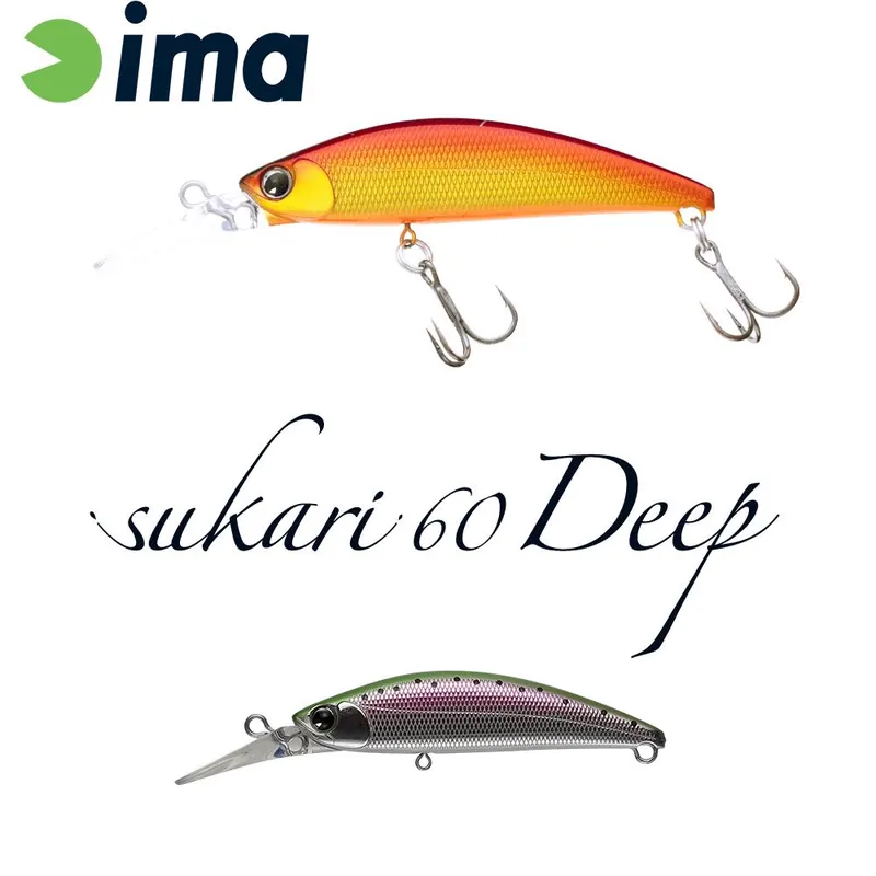 Gratis Retour Ima Sukari 60 Deep 60mm 8g 017 Rainbow Trout wobbler