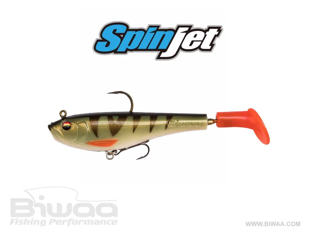 Biwaa Spinjet 5" 13cm 30g 28 Gold Perch gumihal Favoriet