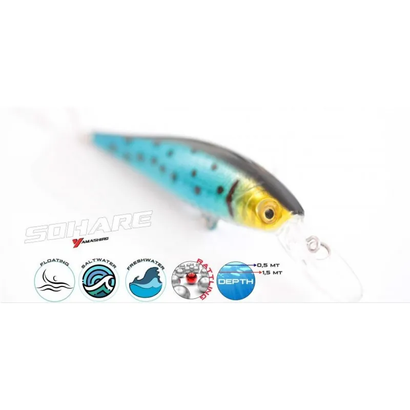 Kolpo Yamashiro Sohare Floating 9,4g 10cm 08 wobbler Bestel Nu