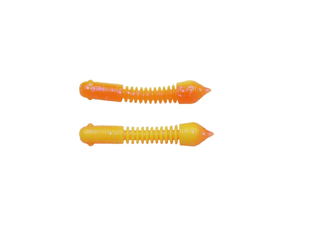 Berkley PowerBait PWRBT PWR Pillar 40mmFL Orng/Snsne Ylw gumihal Uitverkoop