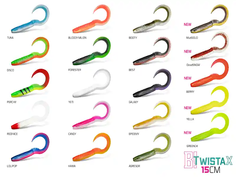 Gumihal Delphin TwistaX Eeltail UVs / 5db (15cm/YETI) Beperkt Aanbod