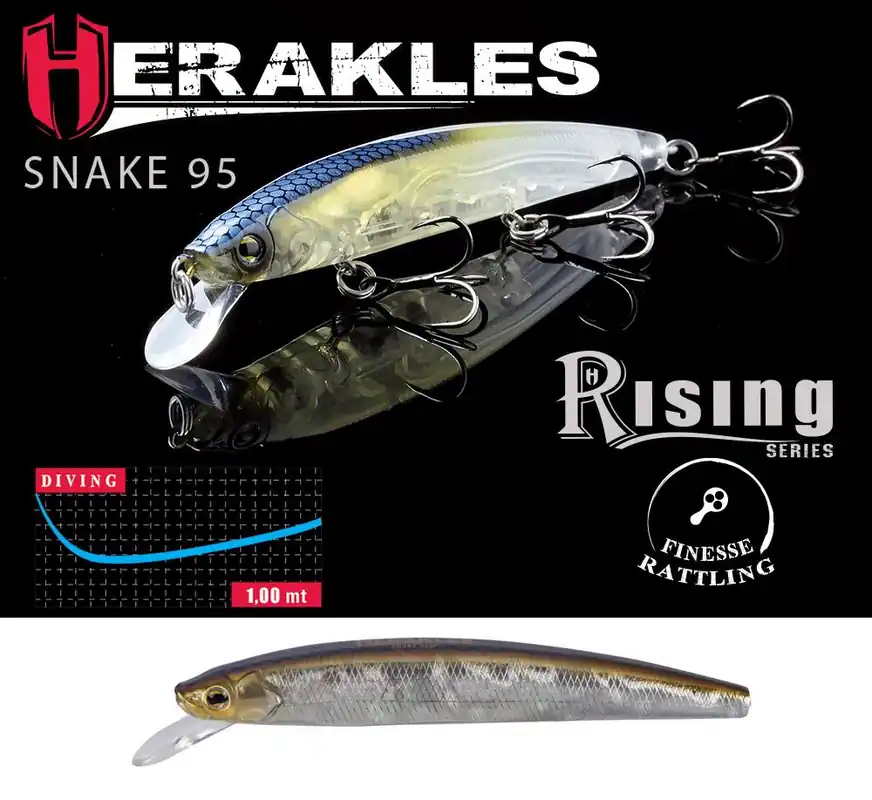 Shop Nu Herakles Snake 95Sp 9.5cm 9g Alburno Flash jerkbait