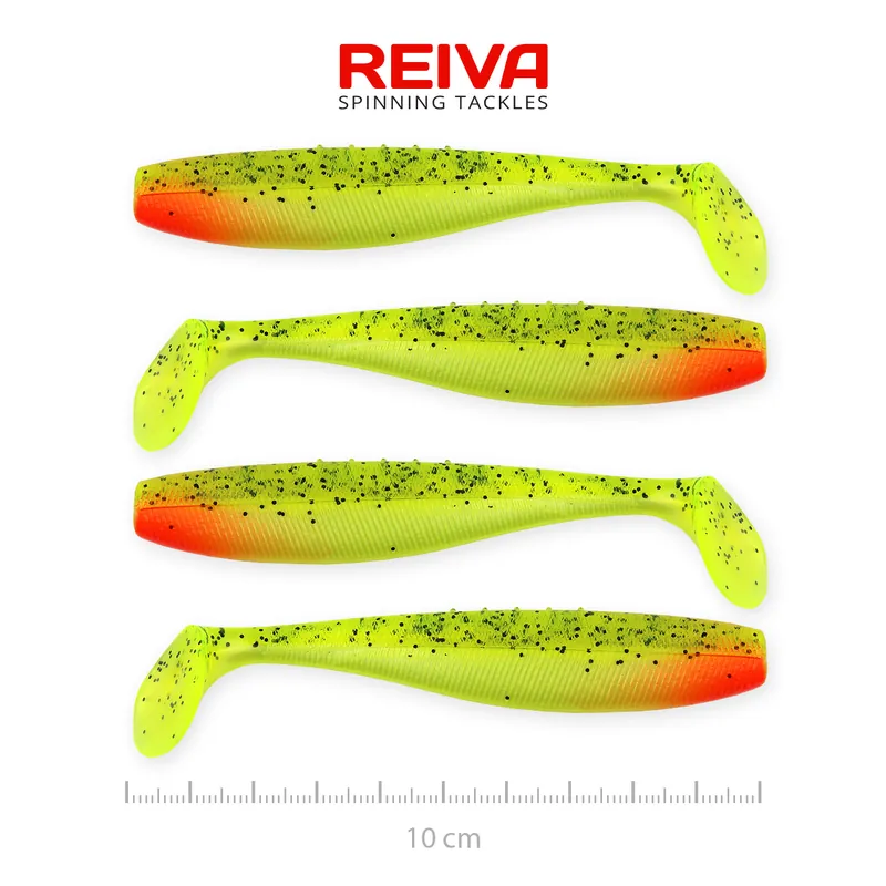 Reiva Flat Minnow shad 10cm 4db/cs (Watermelon) Finale Uitverkoop