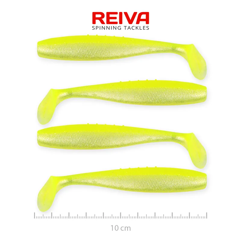Reiva Flat Minnow shad 10cm 4db (Flash lemonade) Koop Vandaag