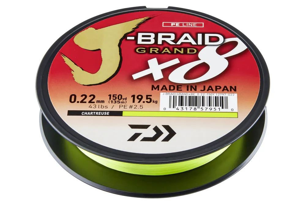 Daiwa J-Braid Grand X8 chartreuse Lage Prijs