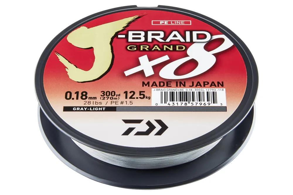 Nu Kopen Daiwa J-Braid Grand X8 világos szürke