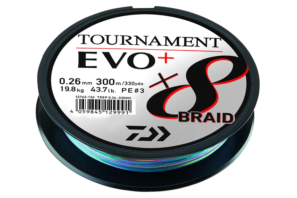 Daiwa Tournament X8 Braid Evo+ Multi-color Aanbieding