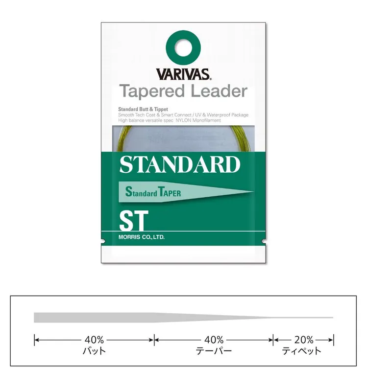 Varivas Vékonyodó Előke Tapered Leader Standard St 3X 12ft 0.205mm-0.51mm Shop Nu