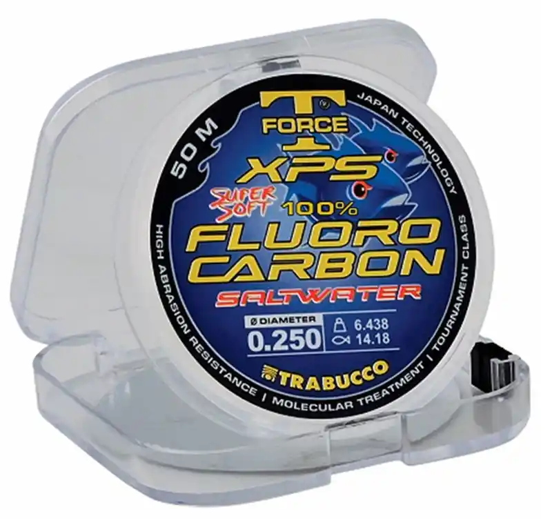 Trabucco T-Force Xps Fluorocarbon Saltwater 2013 50m 0,145mm előkezsinór Hoge Kwaliteit