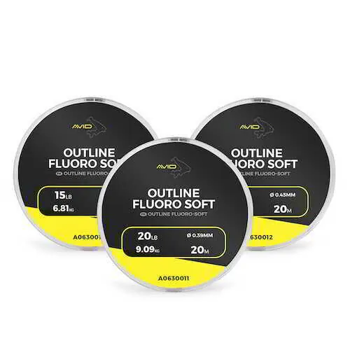 Avid Carp Fluoro Soft 20m -25lb/11,36kg 0,45mm Aanbieding