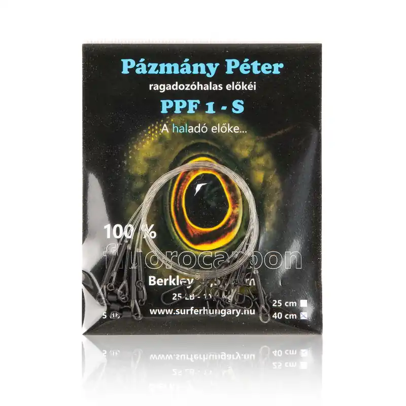 Pázmány Péter Fluorocarbon előke 0,51mm 40cm standard gyorskapocs Korting