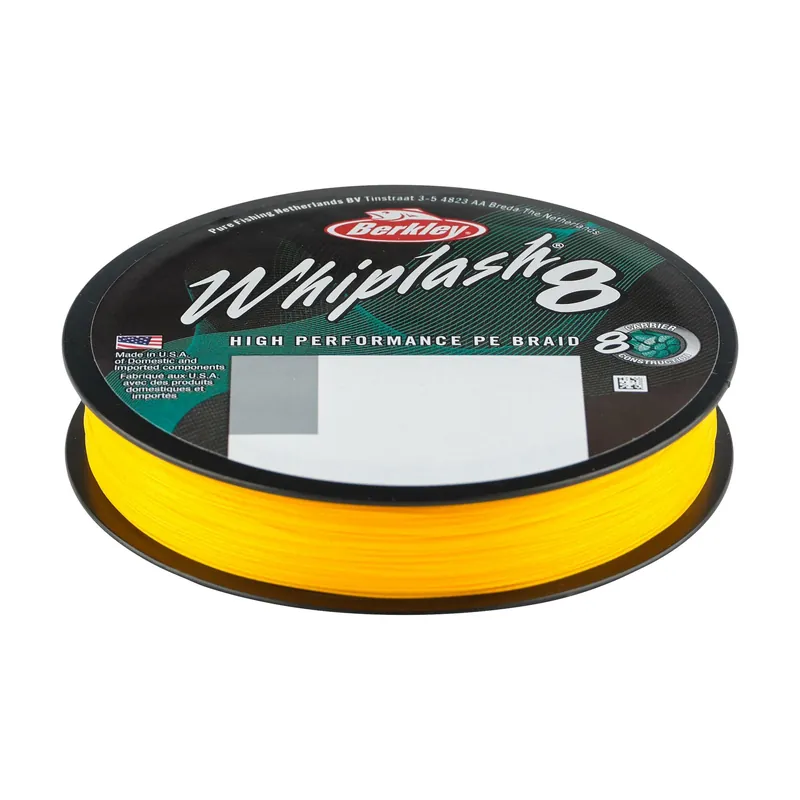 Aanbieding Berkley Whiplash8; 300m 330yd, 0,20mm, 27,7kg 61lb , Yellow fonott pergető zsinór