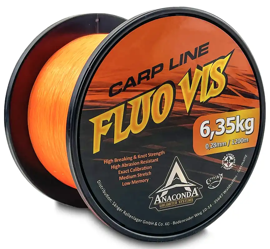 Betrouwbaar ANACONDA Fluovis Orange Carp Line monofil zsinór narancssárga