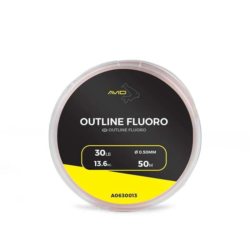 Snelle Levering Avid Carp Outline Fluoro 50m-30LB/ 13,6kg 0,50mm