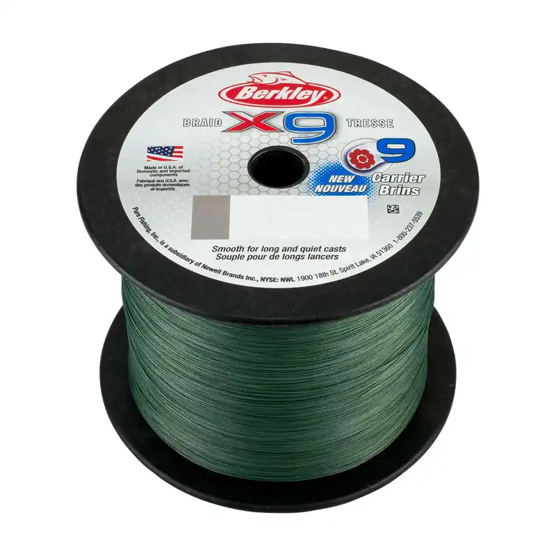 Berkley x9 Braid; 2000m 2188yd, 0,43mm, 59,7kg, Low-Vis Green fonott pergető zsinór Rechtstreeks Van De Fabrikant