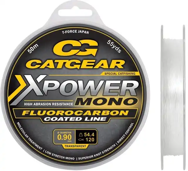 Catgear Xpower Mono Leader FC 50m 200 lb előkezsinór Direct Verzonden
