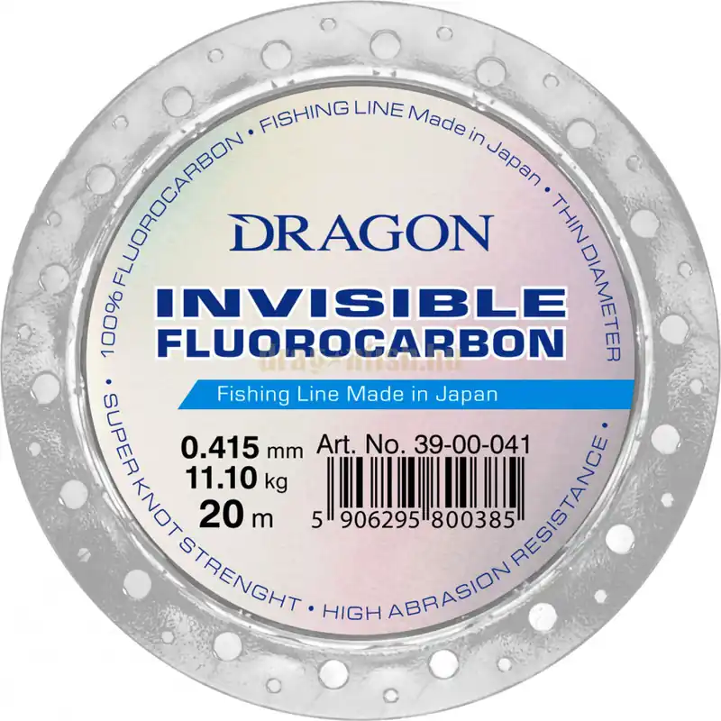 DRAGON invisible fluorocarbon classic 20m 0,205mm 3,05kg Hoge Kwaliteit