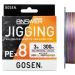 Gosen Answer Jigging PE X8 PE 0.8 - 200m - 0.148mm Multi Color Nieuw