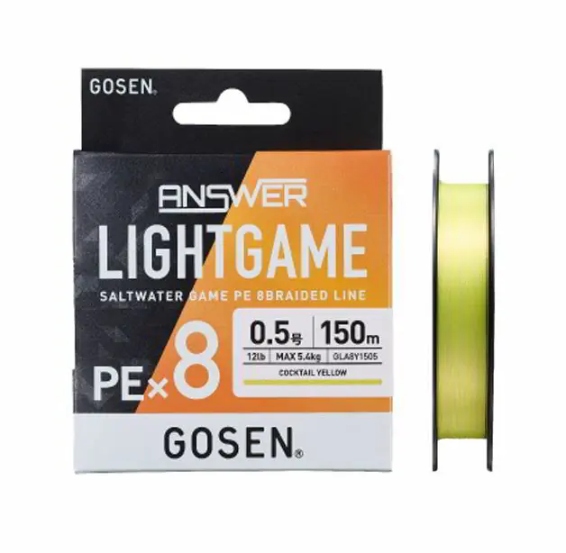 Op = Op Gosen Answer Lightgame PE X8 PE 0.3 150m 0.089mm Cocktail Yellow