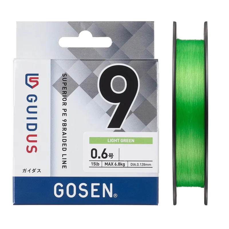 Gosen Guidus PE X9 - PE 0.8 - 150m - 0.148mm - Light Green Beperkt Aanbod