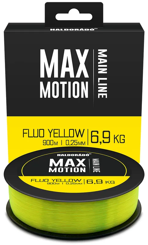 HALDORÁDÓ MAX MOTION Fluo Yellow 0,25 mm / 900 m - 6,9 kg Meest Verkocht
