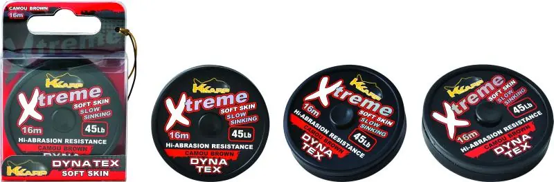 Actieprijs K-Karp Dyna Tex Xtreme Soft 16m 35 lb camo barna előkezsinór