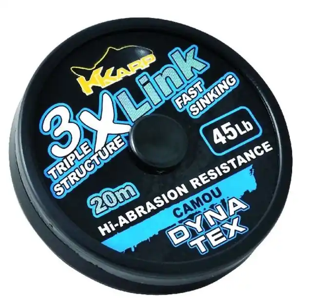 Speciale Aanbieding K-Karp Dyna Tex 3X-Link 20m 25 lb camou előkezsinór