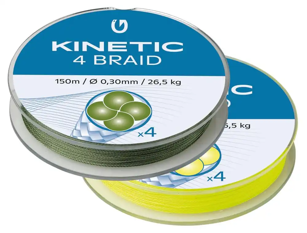 KINETIC 4 Braid 150m 0,08mm/3,3kg Fluo Yellow Dagaanbieding