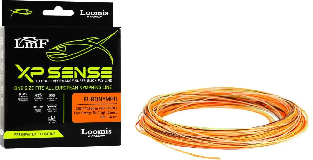 Loomis & Franklin XP Sense Fly Line Euro Nymph 0- 5 23,4+1m floating light camou, legyező zsinór Laatste Kans
