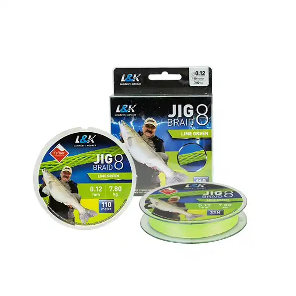 Finale Uitverkoop L&K Jig Braid 0,18mm 10.3kg 110m Lime Green