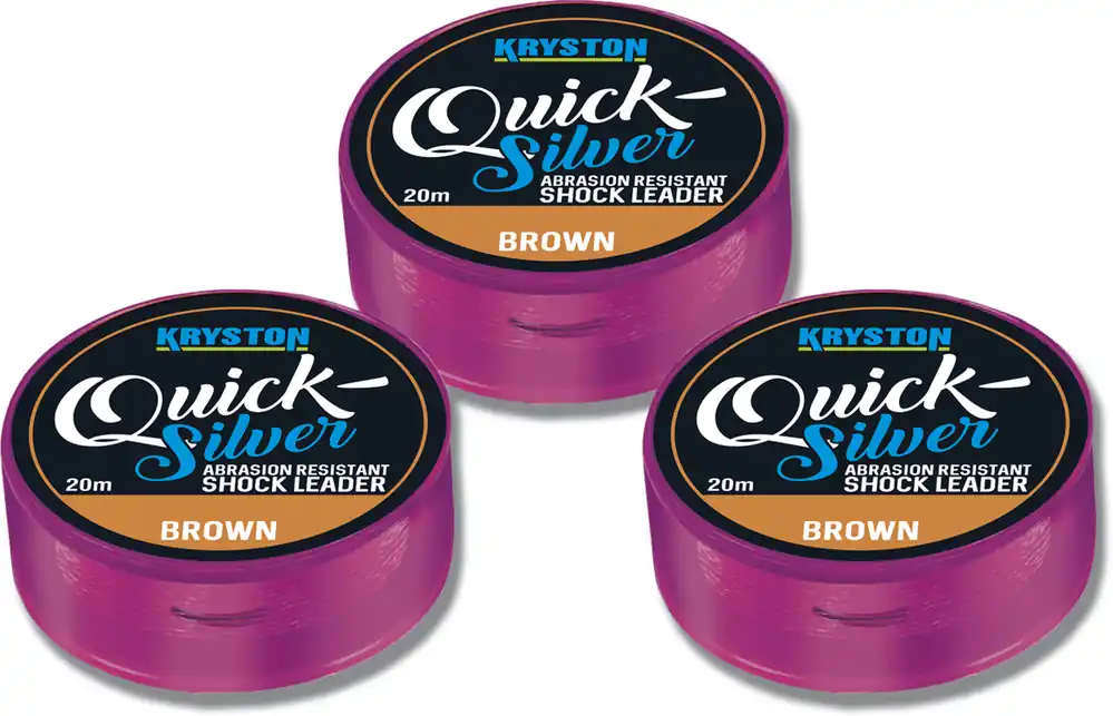 Kryston Quicksilver Shock Leader 25lbs 20m Brown Favoriet