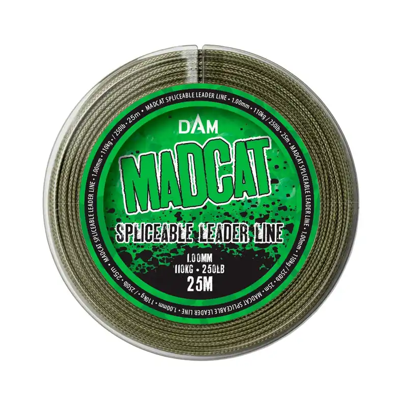 MADCAT SPLICEABLE LEADER 25M 1.00MM 110KG GREEN harcsázó előkezsinór Alleen Vandaag