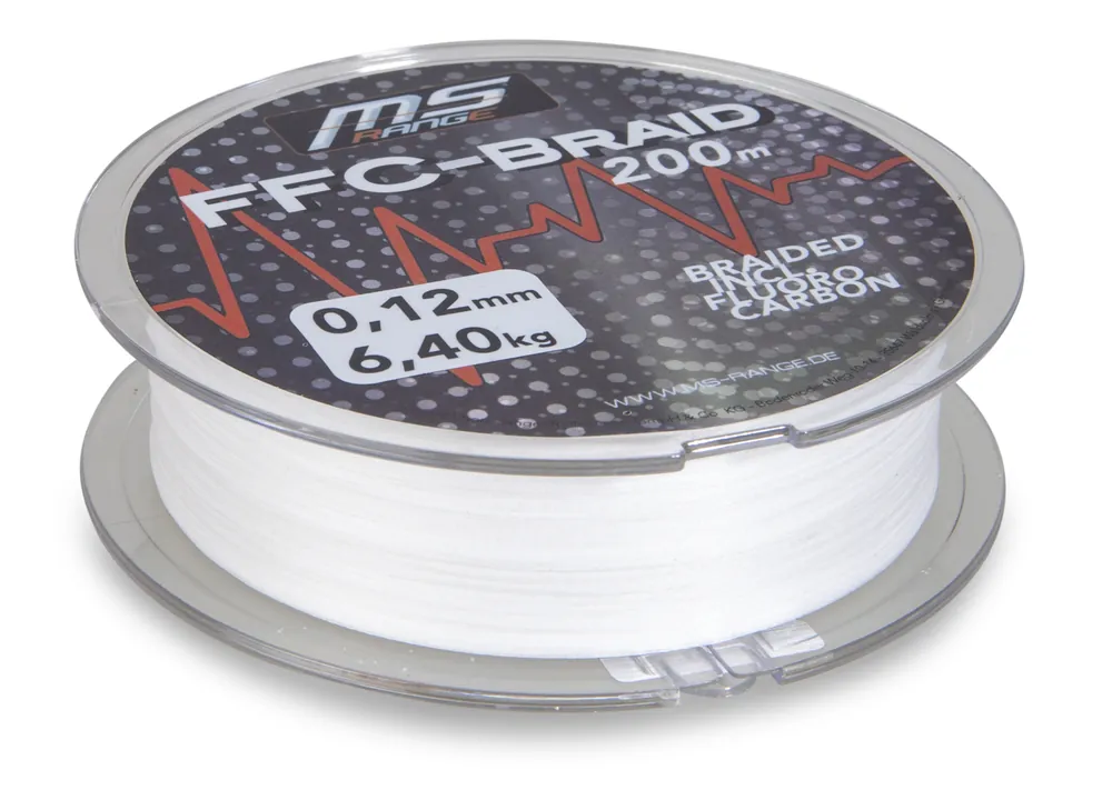 MS RANGE FFC-Braid fehér fonott zsinór fluorocarbon szállal fonva / 0,09mm / 200m / 4,8kg Op = Op