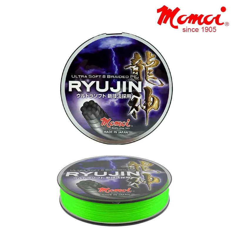 Momoi Ryujin fonott zsinór 100m lime 0,18 mm Uitverkoop