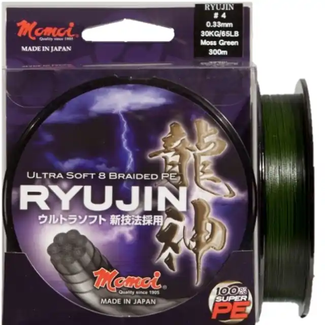 Betaalbaar Momoi Ryujin PE 8 Braid 130m 0,18mm moha zöld fonott zsinór
